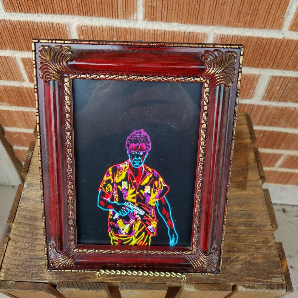 Neon Tony Montana Scarface Art Print